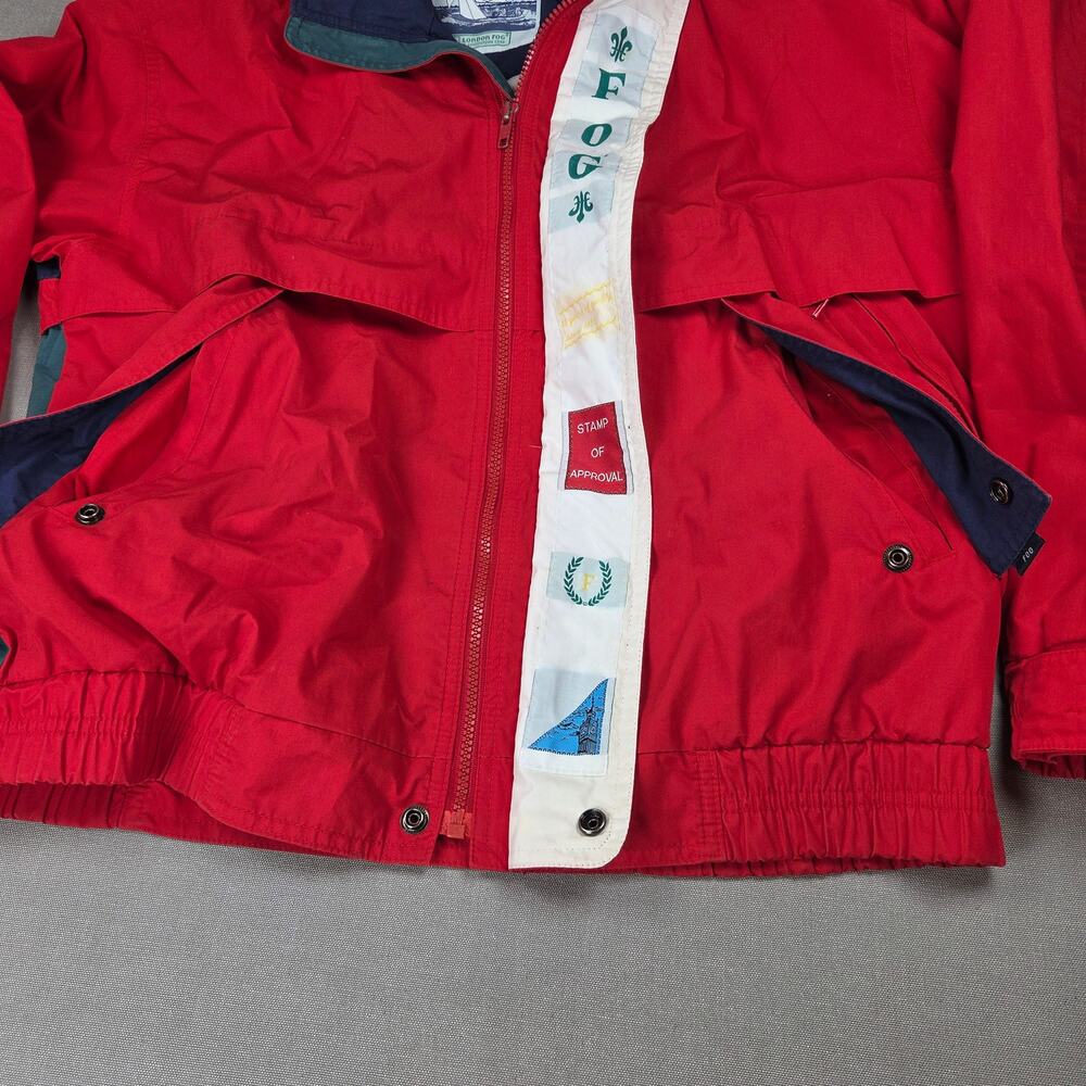 London Fog FOG Vintage Sailing Jacket Windbreaker Hooded Korea Mens M - Picture 11 of 16